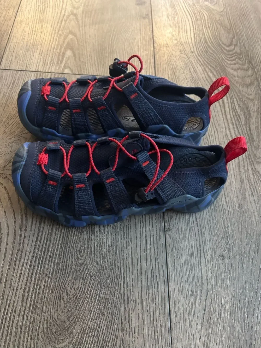 Keen Kids Navy and Red Outdoor Sandals NWOT